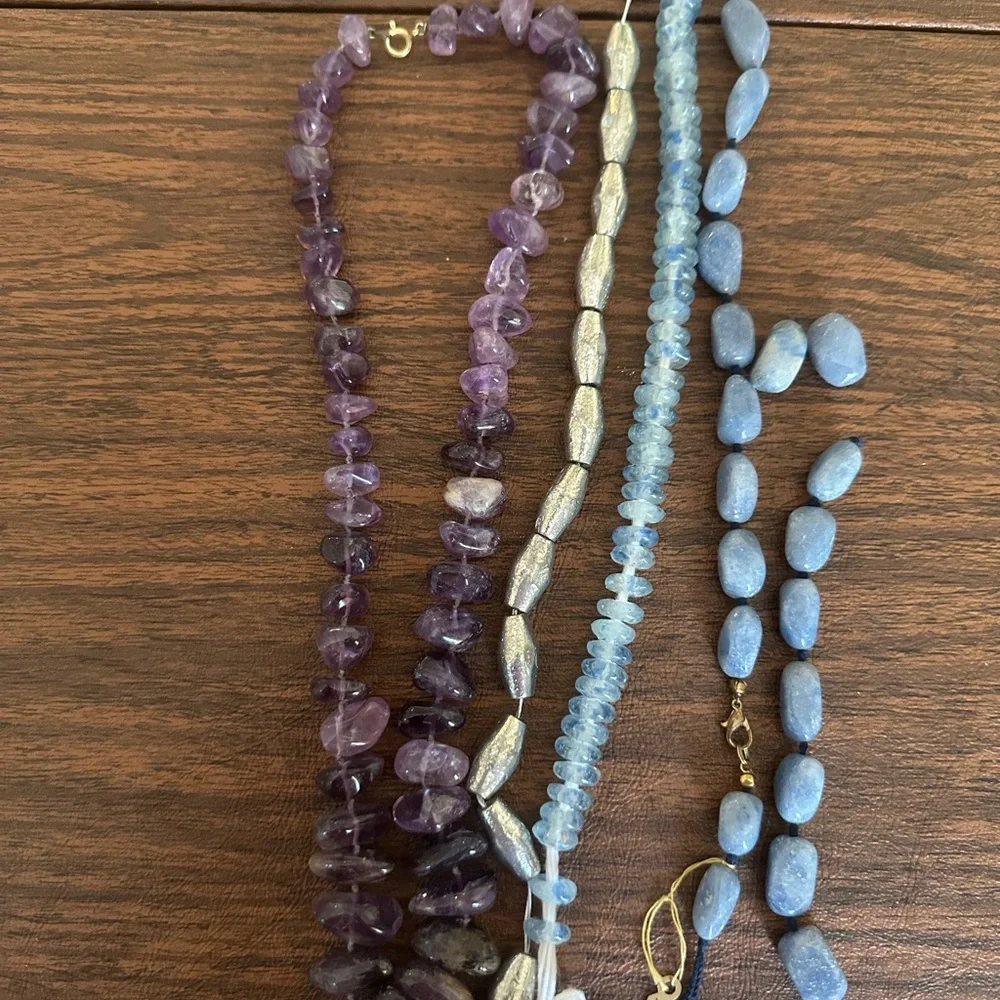 Beautiful Green, Blue, Silver Color and Purple Beads. Make Your Own Necklaces. - Picture 3 of 3